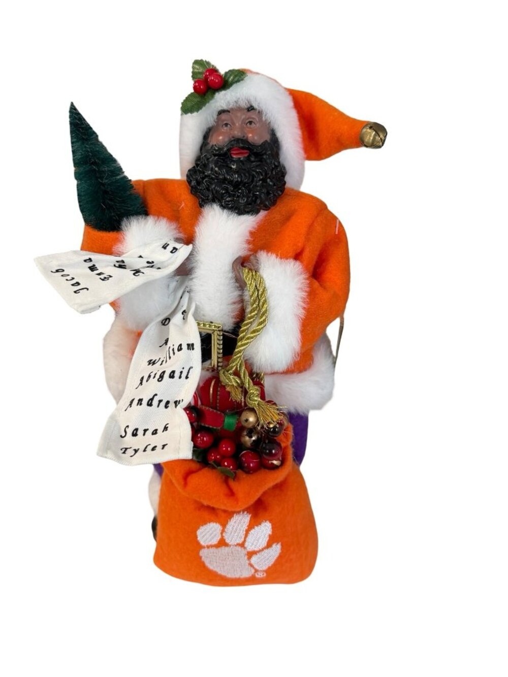 Santa’s Workshop Clemson Tigers Santa Figurine 12” Handcrafted Collectible $65 R